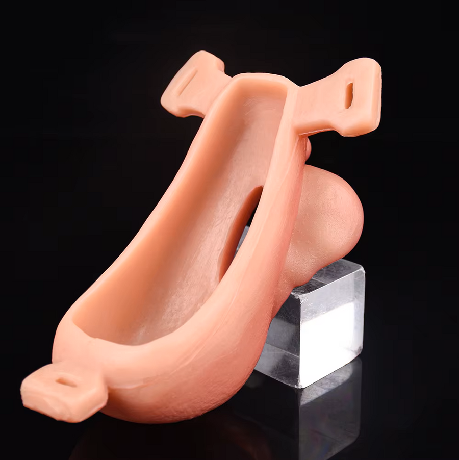Silicone Sissy Chastity Toy with Belt, gallery view 6