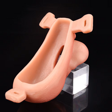 Load image into Gallery viewer, Silicone Sissy Chastity Cage with Belt
