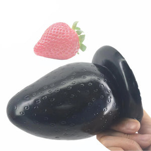 Purple Strawberry Anal Dildo With Suction Cup BDSM