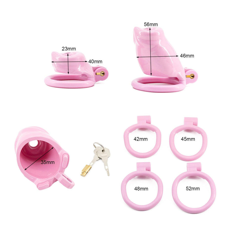 Sissy Puppy Chastity Cage size guide, gallery view 3