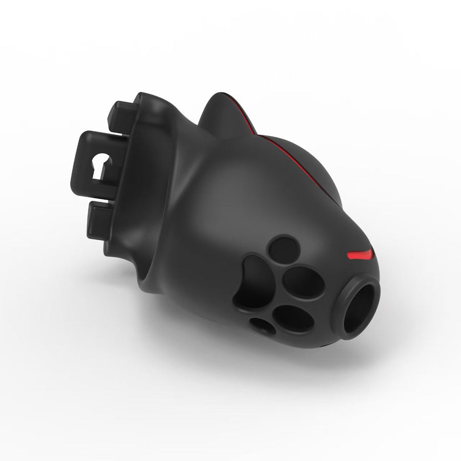 Slave Dog Head Chastity Cage - Invisible Version 1