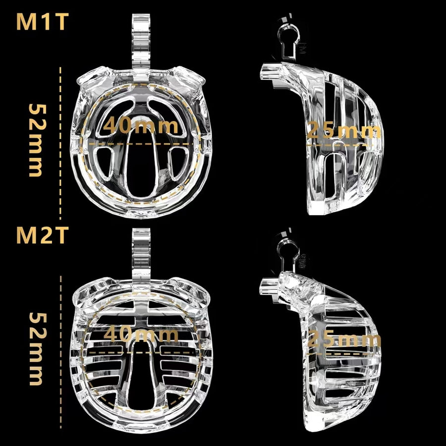 Small Chastity Cage 5 Colors to choose -clear size