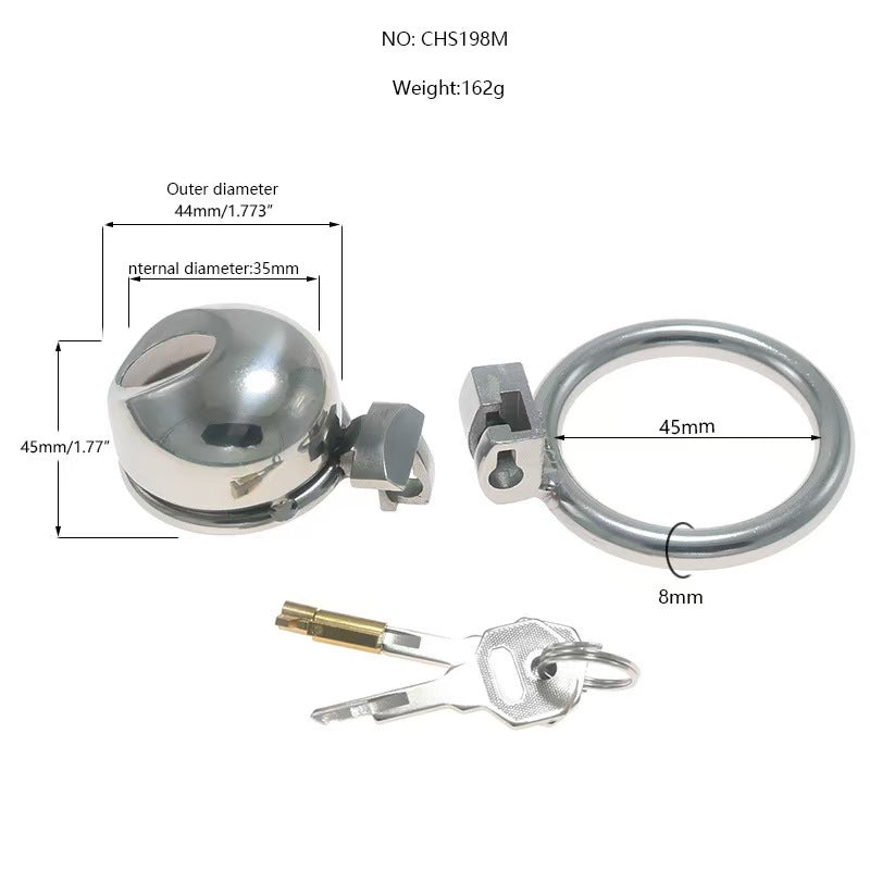 Small Steel Chastity Cage Easy To Pee -3