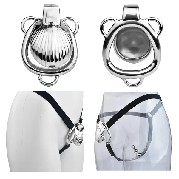 Small Shell Shaped Chastity Cage product view