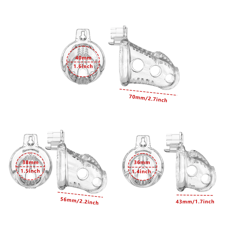 Soft Cage For Permanent Chastity - size for clear cages