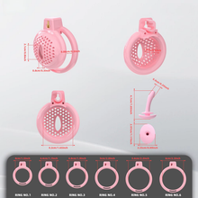 Charger l'image dans la galerie, Flat Soft Chastity Cage with 6 Rings - 2
