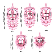 Lade das Bild in den Galerie-Viewer, Pink Stripe Cobra-Keuschheitssets mit Spikes-Stiften
