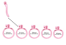 Lade das Bild in den Galerie-Viewer, Pink Stripe Cobra-Keuschheitssets mit Spikes-Stiften
