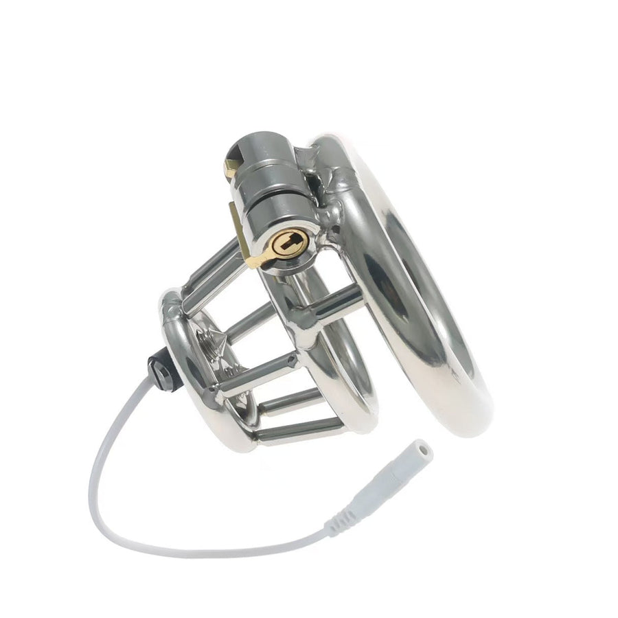 Stainless Steel Basket Electric Chastity Cage 5