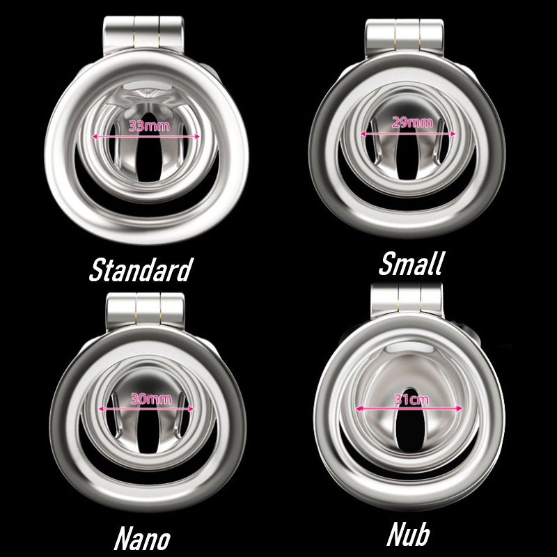 Stainless steel Python V7.0 chastity device size guide