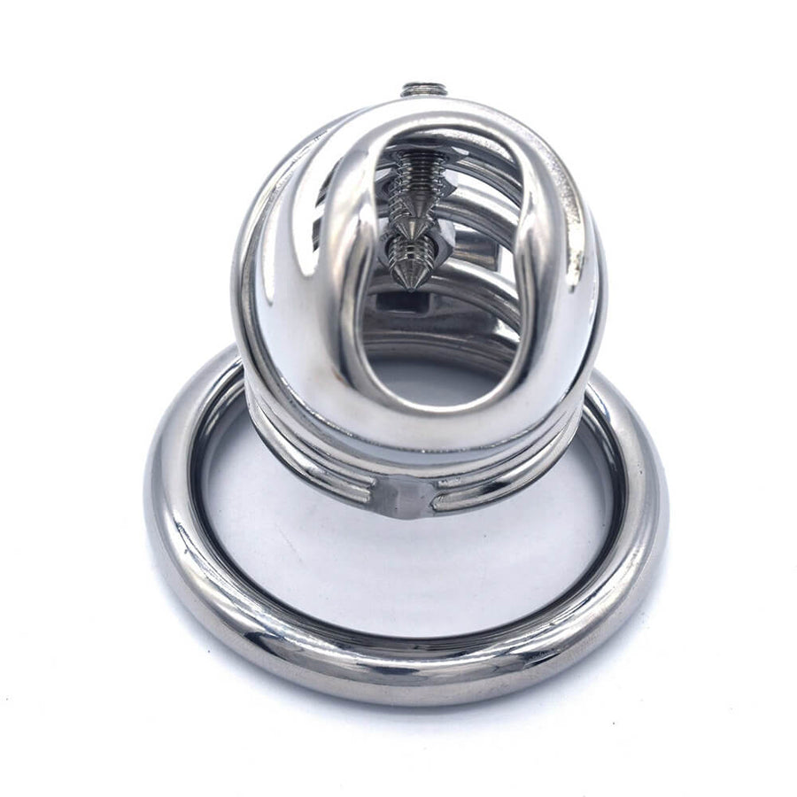 Stainless Steel With Urine Orifice Chastity Device, gallery view 7
