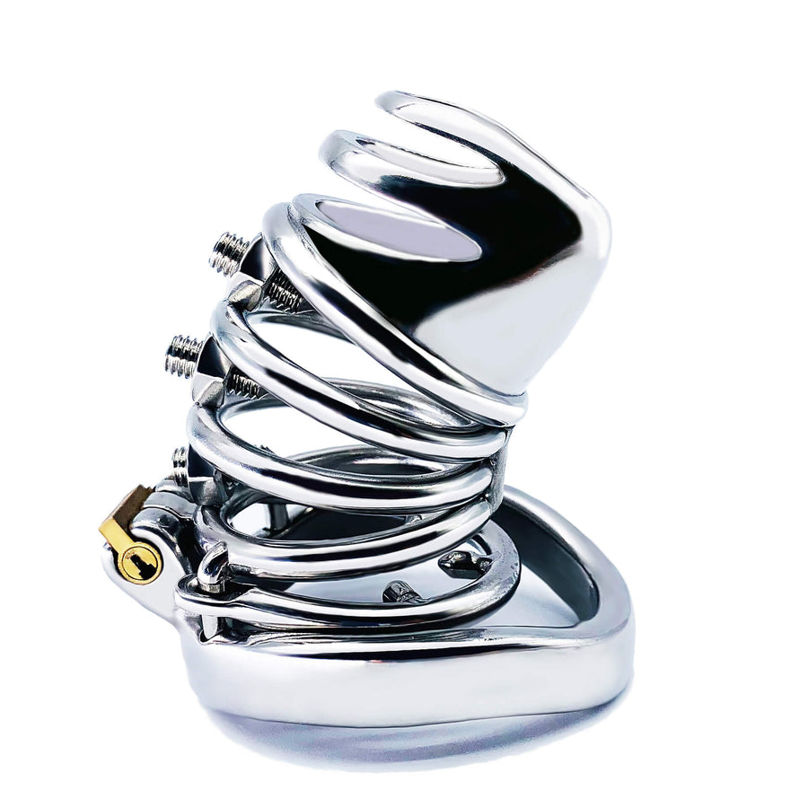 Stainless Steel With Urine Orifice Chastity Device, gallery view 2