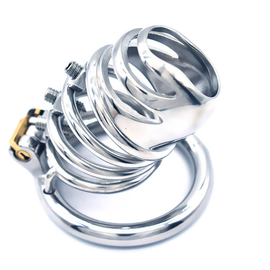 Stainless Steel With Urine Orifice Chastity Device, gallery view 5