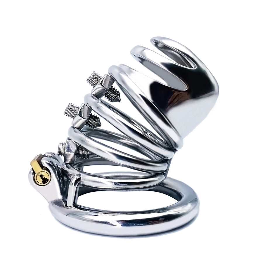 Stainless Steel With Urine Orifice Chastity Device, gallery view 3