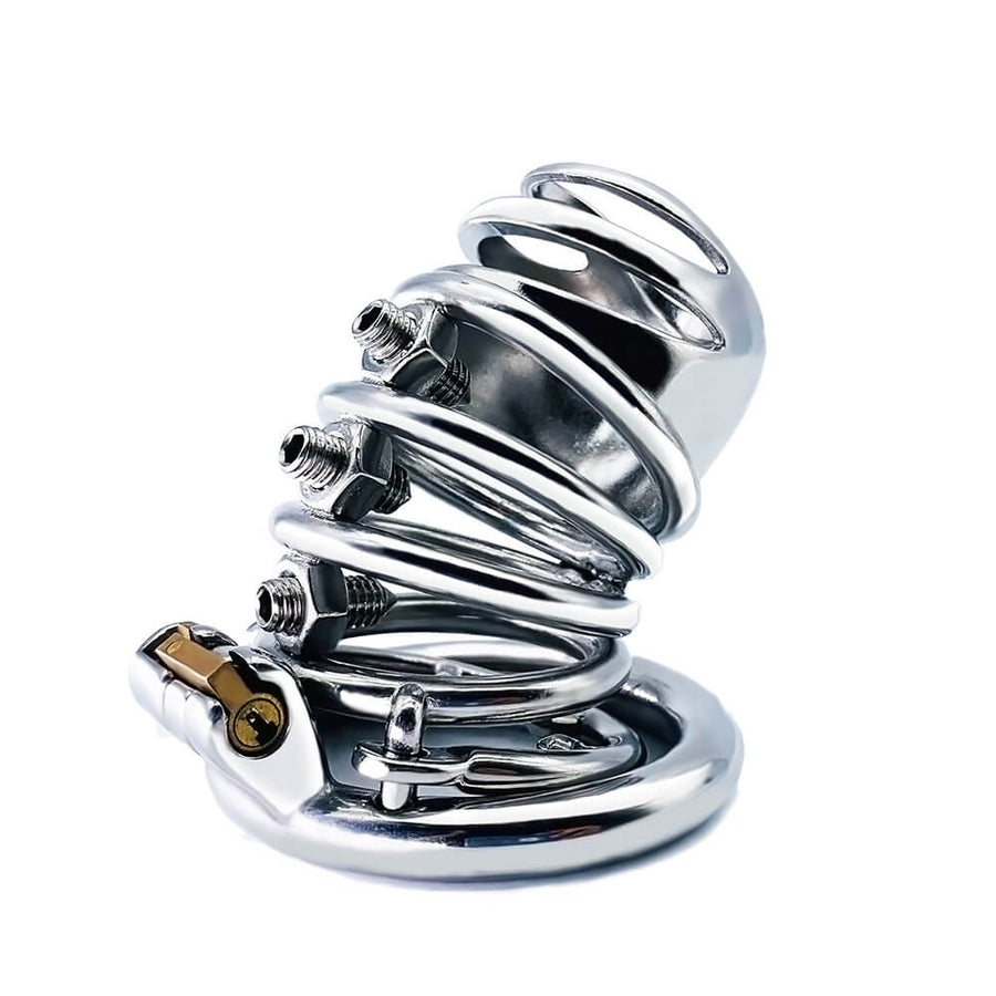 Stainless Steel With Urine Orifice Chastity Device, gallery view 4