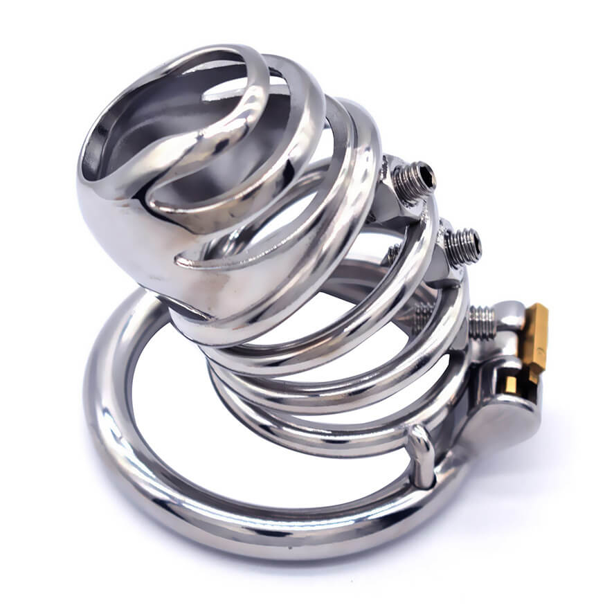 Stainless Steel With Urine Orifice Chastity Device, gallery view 6