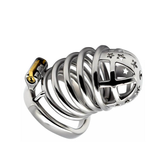 Star Stainless Steel Chastity Cage product view