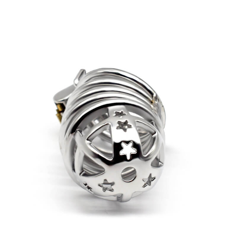 Star Stainless Steel Chastity Cage, gallery view 5