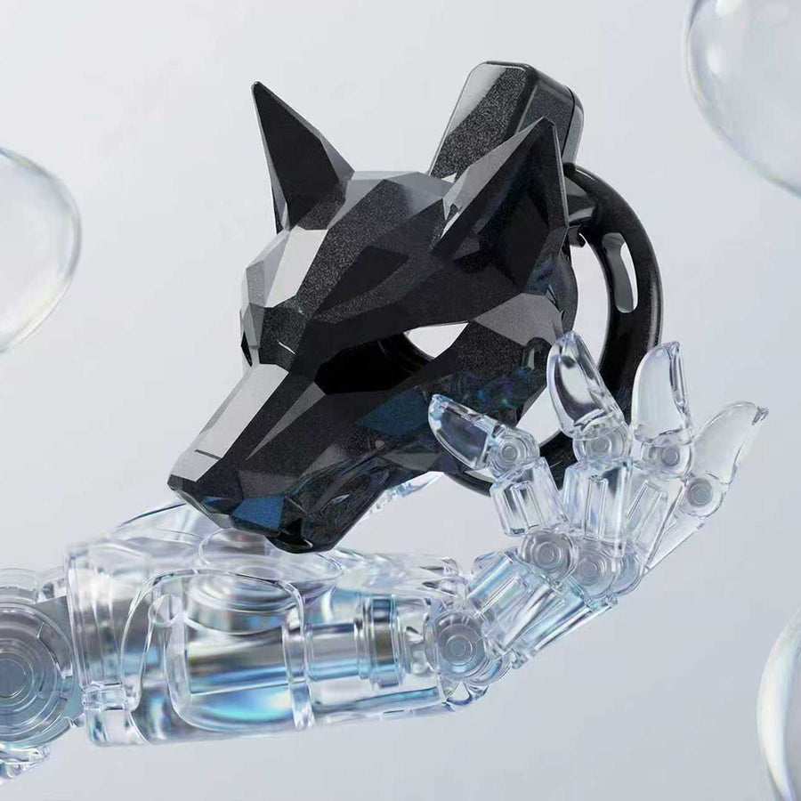 Starlight Black Wolf Chastity Cage