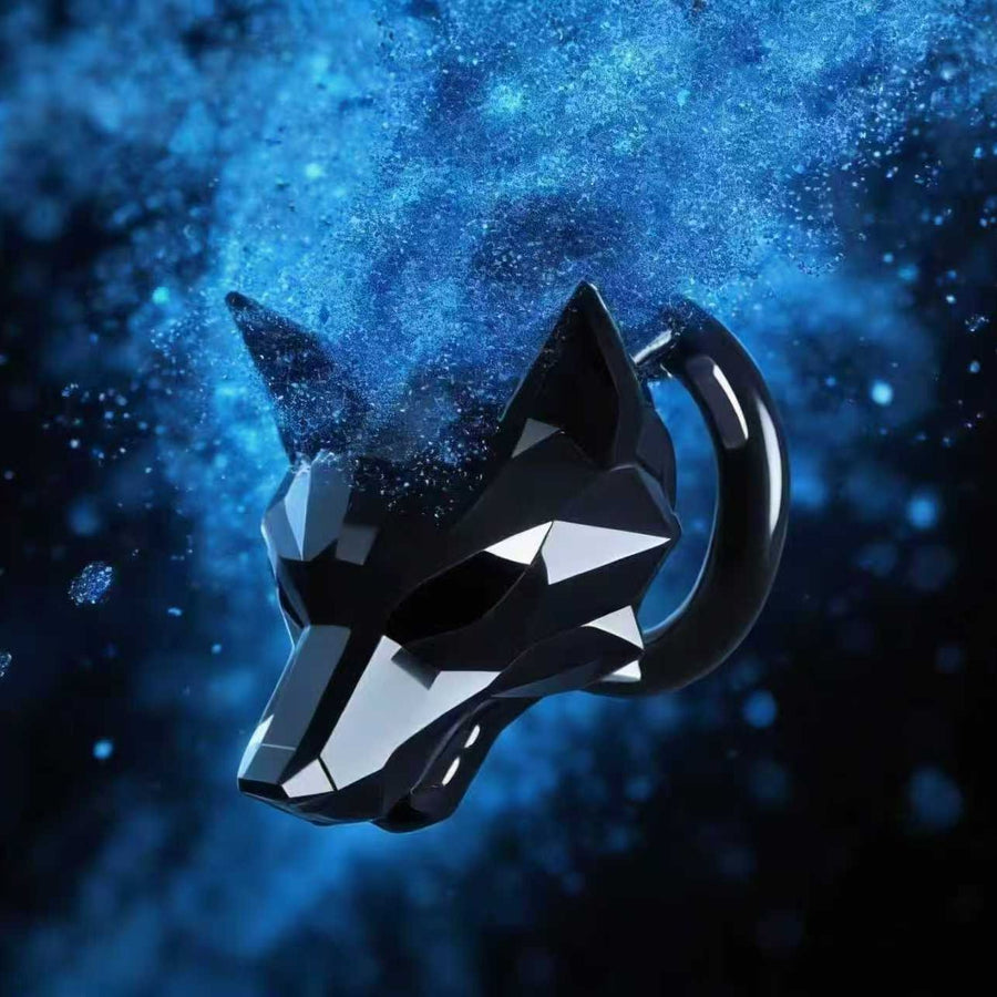 Starlight Black Wolf Chastity Cage 4
