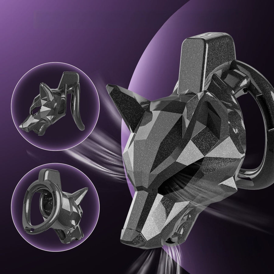 Starlight Black Wolf Chastity Cage 1