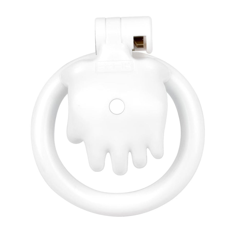 small chastity cage paw shape cock cage - white