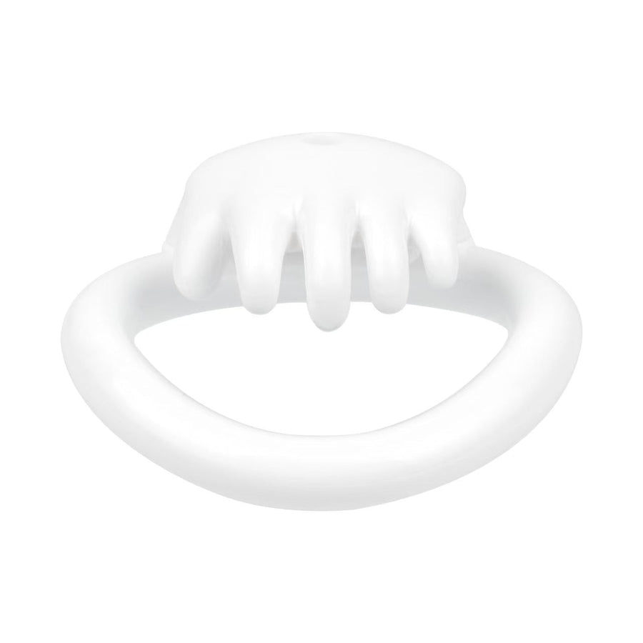 small chastity cage paw shape cock cage - white