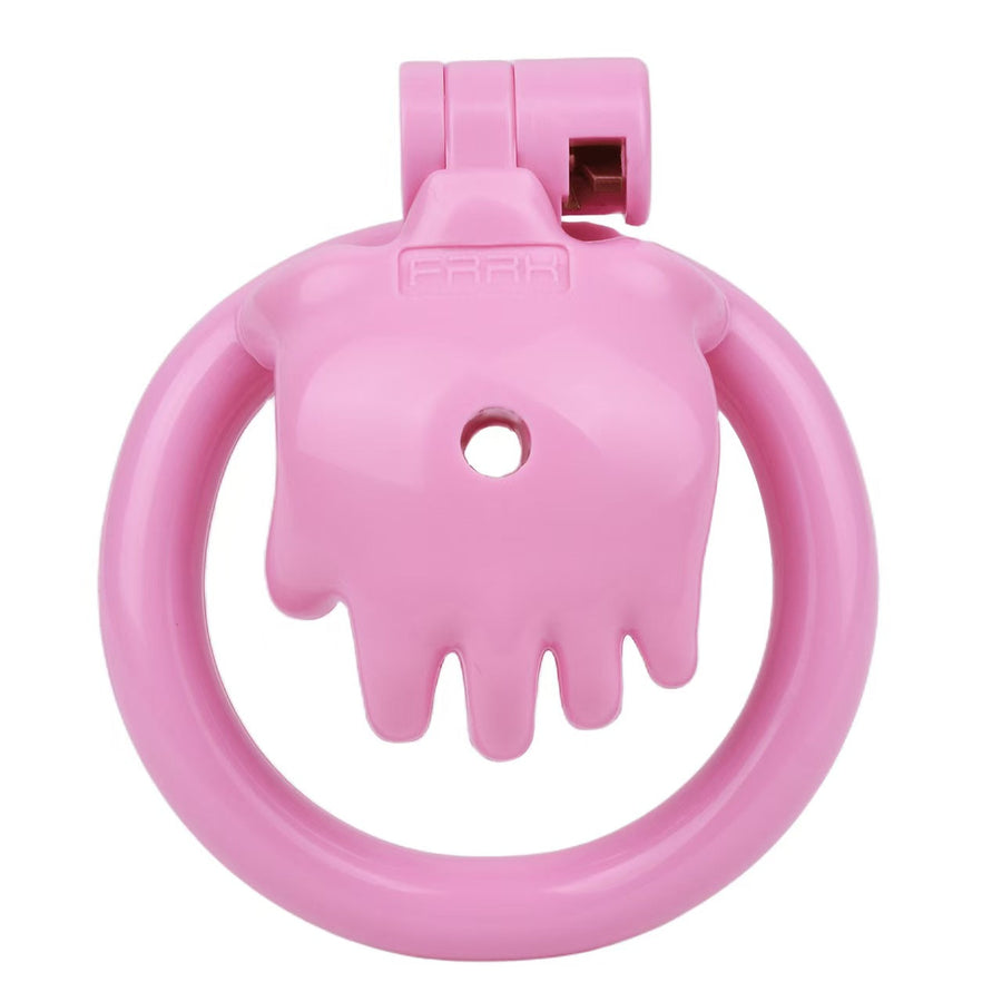 small chastity cage paw shape cock cage - pink