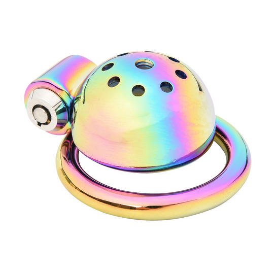 The Press-Type Metal Chastity Cage product view
