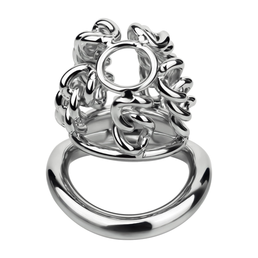 Thick Chainmail Steel Chastity Lock - 12