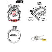 Lade das Bild in den Galerie-Viewer, Thick Chainmail Steel Chastity Lock - 6
