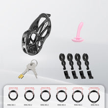 Charger l'image dans la galerie, Upgrade Invisible Black Cobra Chastity Cage 4
