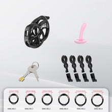 Charger l'image dans la galerie, Upgrade Invisible Black Cobra Chastity Cage 3
