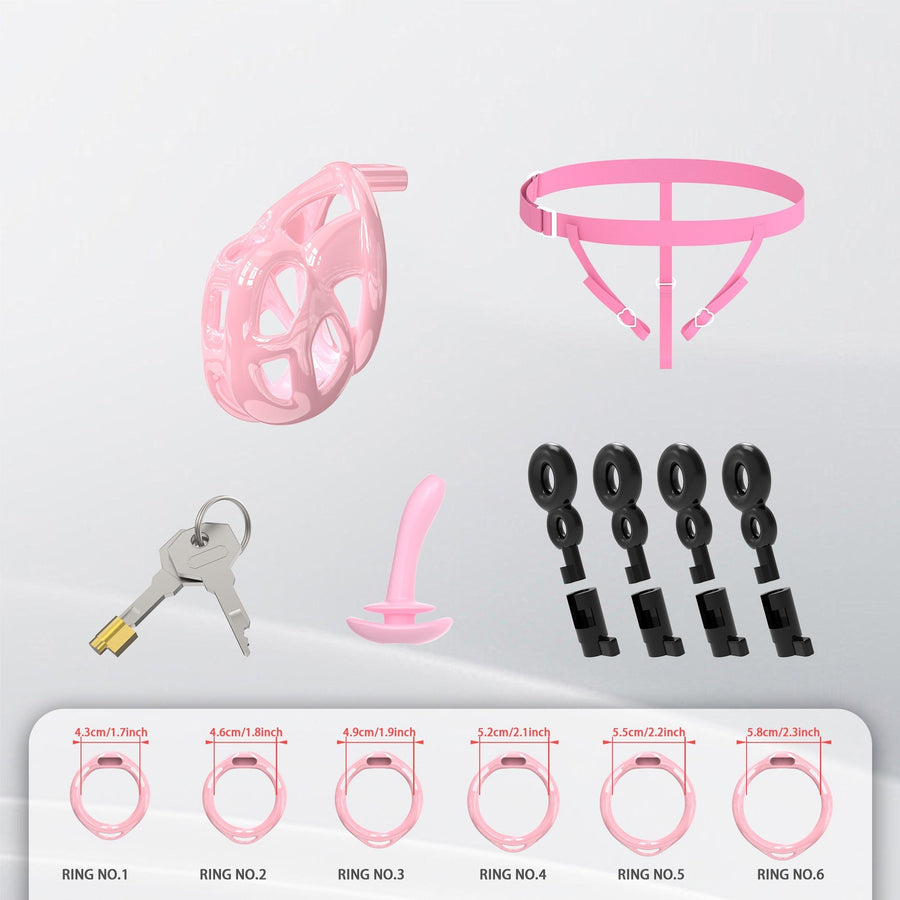 Upgrade Invisible Pink Cobra Chastity Cage 5