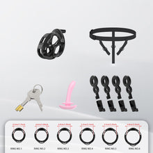 Charger l'image dans la galerie, Upgrade Invisible Black Cobra Chastity Cage 5
