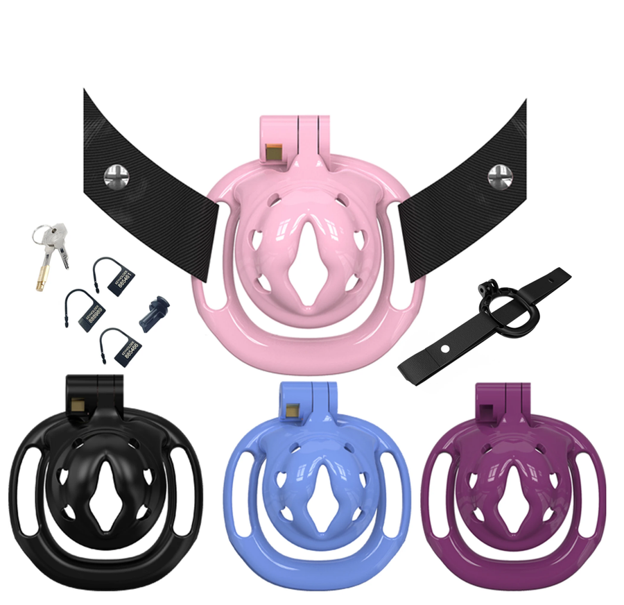 Sissy BDSM With Wearable Chastity Cage  -13