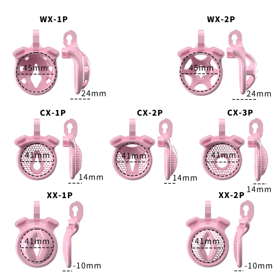Sissy BDSM With Wearable Chastity Cage - size