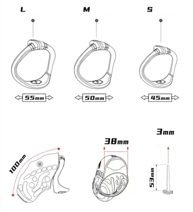 Wireless Remote Control Electric Shock Chastity Cage, gallery view 6