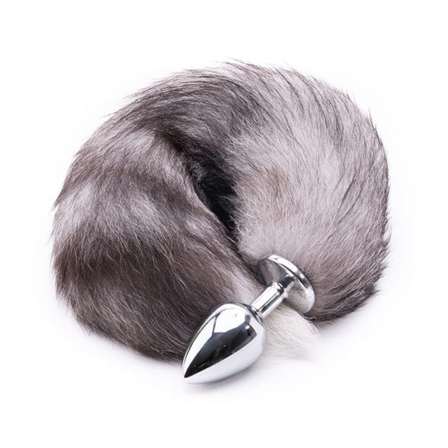 Feisty Greyback Fox Tail Butt Plug, gallery view 2