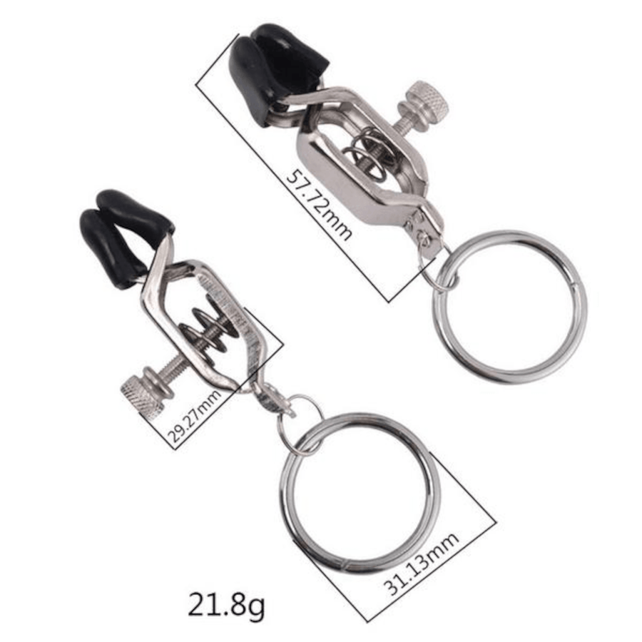 BDSM Silver Alligator Nipple Clamps, gallery view 9
