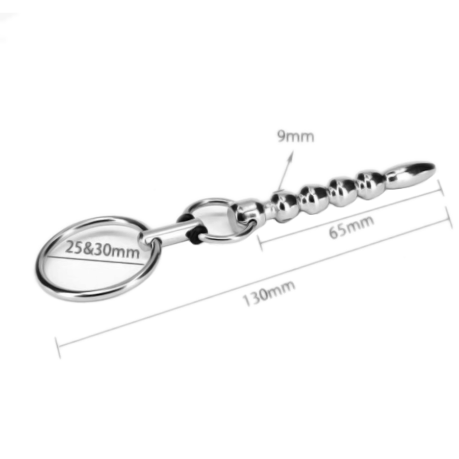 Beaded Urethral Sound With Cock Ring BDSM, gallery view 5