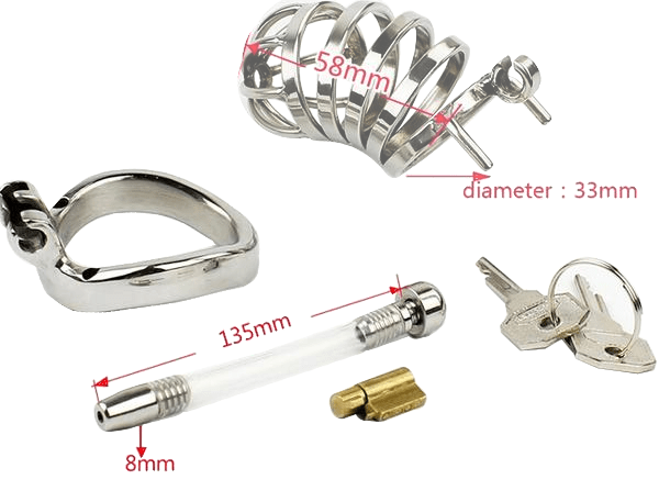 Jade Male Chastity Device 1.77 inches and 2.28 inches long, gallery view 11