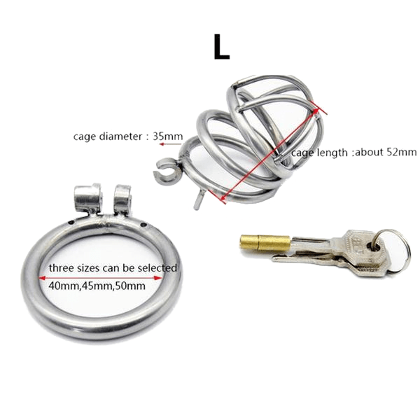 Valentina Male Chastity Device 1.10 inches, 1.58 inches, and 2.04 inches long, gallery view 8