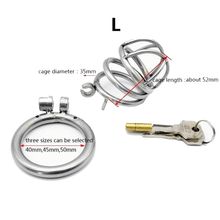 Load image into Gallery viewer, Valentina Male Chastity Device 1.10 inches, 1.58 inches, and 2.04 inches long
