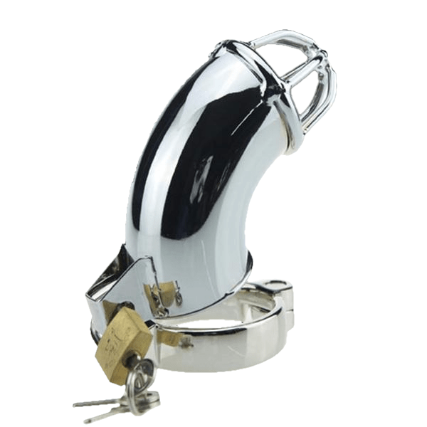 Layla Metal Chastity Device 3.86 inches long, gallery view 5