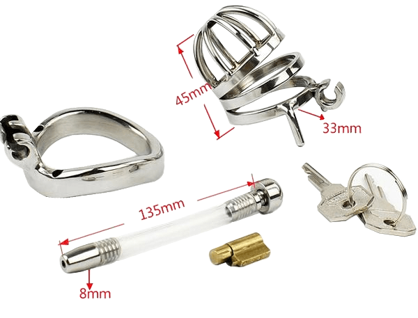 Jade Male Chastity Device 1.77 inches and 2.28 inches long