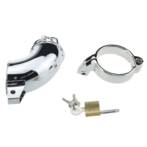 Layla Metal Chastity Device 3.86 inches long, gallery view 2