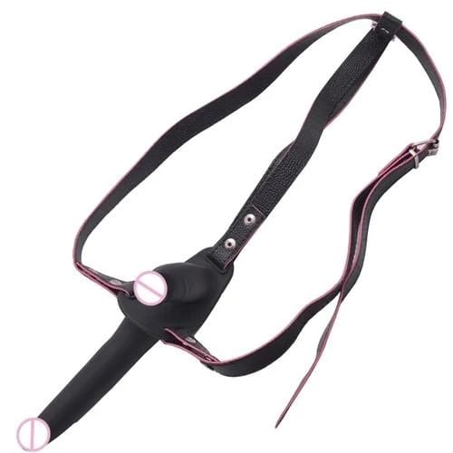 Leather G-String Strap On Double-Ended, gallery view 5
