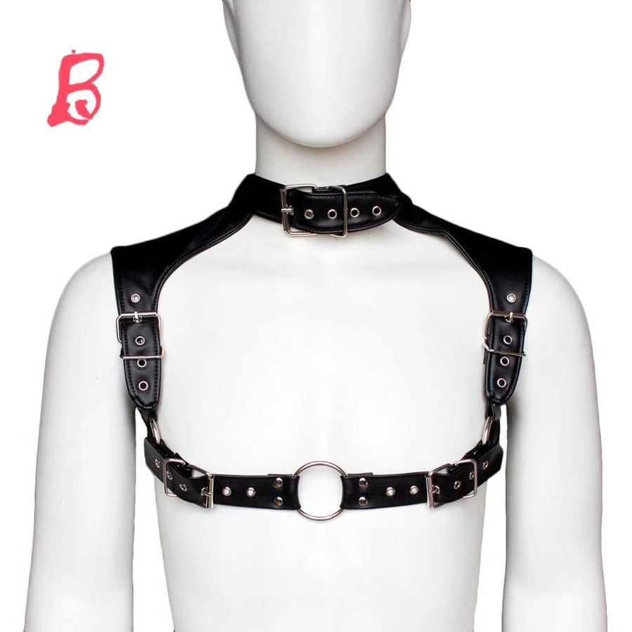 Leather Dildo Harness Chest Strap, gallery view 7