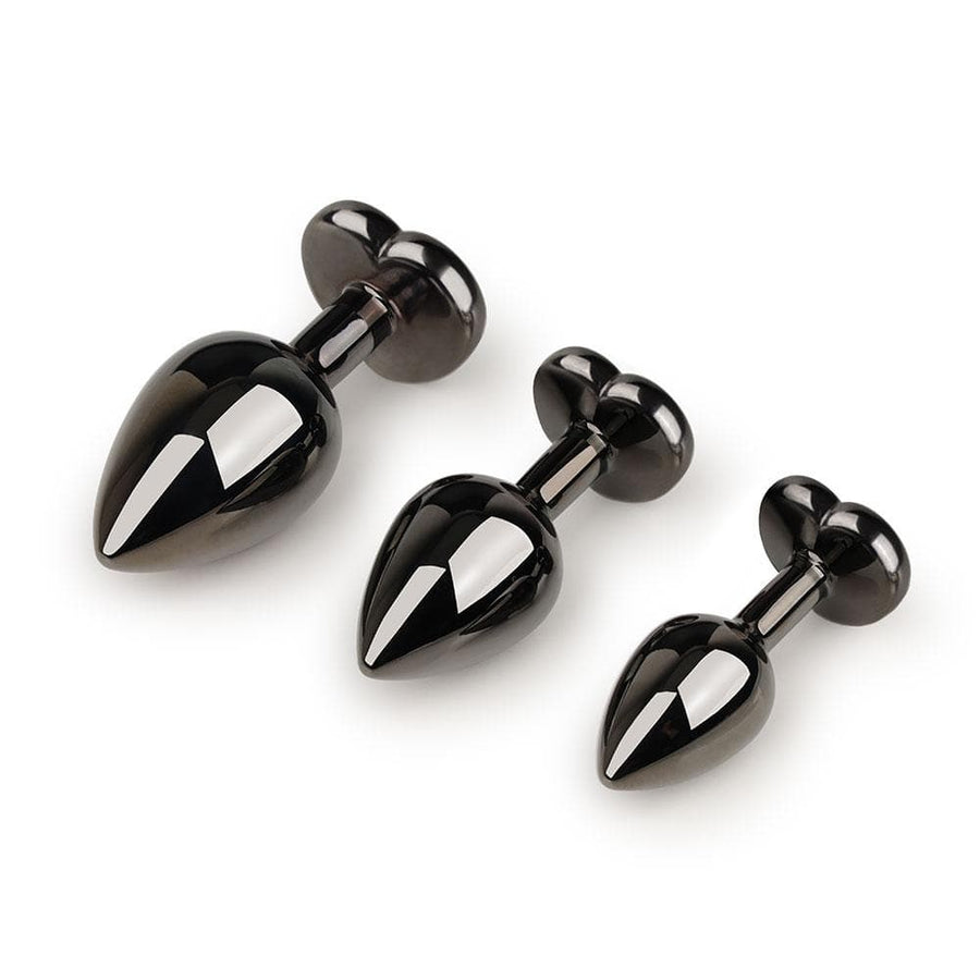 Rainbow Jeweled Black Metal Plug BDSM, gallery view 6